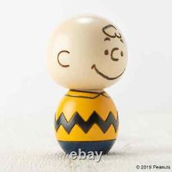 PEANUTS Snoopy & Charlie Brown Poupée Kokeshi Figurine en Bois Usaburo Édition Limitée JP F/S