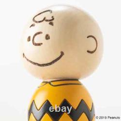 PEANUTS Snoopy & Charlie Brown Poupée Kokeshi Figurine en Bois Usaburo Édition Limitée JP F/S