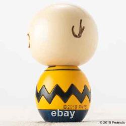 PEANUTS Snoopy & Charlie Brown Poupée Kokeshi Figurine en Bois Usaburo Édition Limitée JP F/S