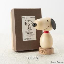 PEANUTS Snoopy et Charlie Brown Figurine en bois Usaburo KOKESHI DOLL Japon Édition Limitée