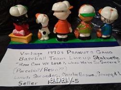 PEANUTS Statuette d’équipe de baseball vintage 1971 – Comment pouvons-nous perdre, quand nous sommes