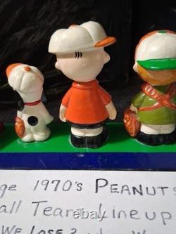 PEANUTS Statuette d’équipe de baseball vintage 1971 – Comment pouvons-nous perdre, quand nous sommes