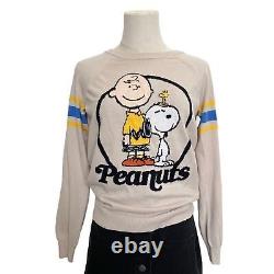 PEANUTS Vintage Snoopy Charlie Brown Woodstock Graphic? Pull col rond Taille S