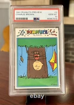 POP 3 PSA 10 Charlie Brown 1991 Peanuts Preview Charles Schulz Snoopy