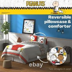 Parure de lit taille standard Peanuts Charlie Brown et Snoopy