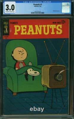 Peanuts #1 CGC 3.0 Gold Key 1963 Charlie Brown ! Snoopy ! Clé Argent ! K7 215 cm