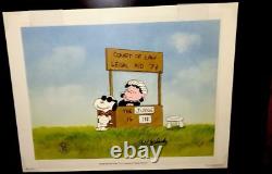 Peanuts Cel Charlie Brown Snoopy Legal Beagle Vs Juge Lucy A Signé Le Projet De Loi Melendez