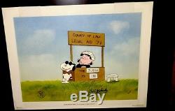 Peanuts Cel Charlie Brown Snoopy Legal Beagle Vs Juge Lucy Signé Bill Melendez