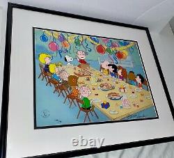 Peanuts Cel Charlie Brown Snoopy Treasured Friends Signed Bill Melendez Cell