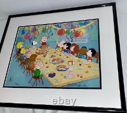 Peanuts Cel Charlie Brown Snoopy Treasured Friends Signed Bill Melendez Cell