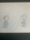 Peanuts Charlie Brown & Linus Snoopy Production Animation Cel Drawing Tv Coa