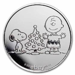 Peanuts Charlie Brown & Snoopy Noël 1 Oz Silver Proof Sku#254288