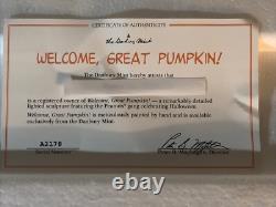 Peanuts Halloween Bienvenue Grande Citrouille Statue Éclairée Danbury Mint SNOOPY