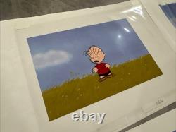 Peanuts Linus et la Couverture Linus et Peppermint Patty Séquence de 3 Cels Prod.