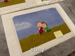 Peanuts Linus et la Couverture Linus et Peppermint Patty Séquence de 3 Cels Prod.