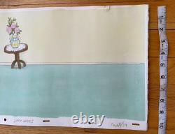 Peanuts Lucy aime Schroeder 1983 Animation KeyMaster Fond Original Art