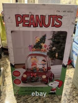 Peanuts Noël Voiture à eau tournante Snoopy Charlie Brown Lumières LED Noël Nouveau