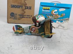 Peanuts Snoopy Mattel Skediddler Avion Ensemble de Jeu 1969 Avec Étui et Boîte