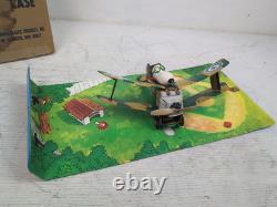 Peanuts Snoopy Mattel Skediddler Avion Ensemble de Jeu 1969 Avec Étui et Boîte
