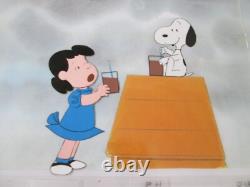 Peanuts Snoopy et Lucy Cel 1983 Charlie Brown et le Snoopy Show