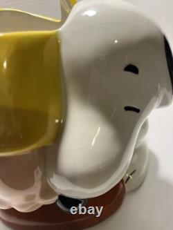 Peanuts Snoopy serrant Charlie Brown dans ses bras Westland Giftware 2010 pot à biscuits RARE