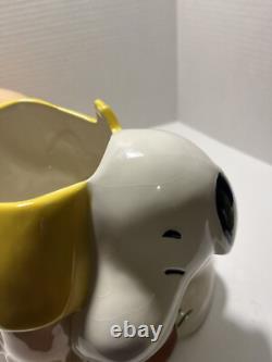 Peanuts Snoopy serrant Charlie Brown dans ses bras Westland Giftware 2010 pot à biscuits RARE