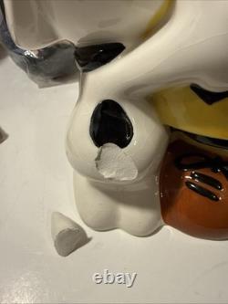 Peanuts Snoopy serrant Charlie Brown dans ses bras Westland Giftware 2010 pot à biscuits RARE