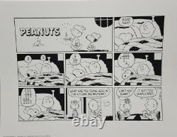 Peanuts Sommeil Compliqué Snoopy + Charlie Brown Giclée sur Papier LE 150 avec COA