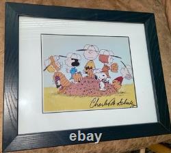 Peanuts signé Charles M Schultz photo 8x10 Charlie Brown, Snoopy et la bande