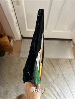 Peinture en velours vintage signée Snoopy Charlie Brown Love Art original des années 60 70