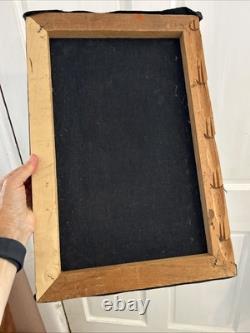 Peinture en velours vintage signée Snoopy Charlie Brown Love Art original des années 60 70