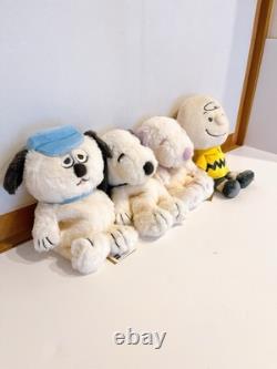 Peluche Snoopy Peanuts Yurukuta 4 Set Musée Snoopy Tokyo Édition Limitée Neuf
