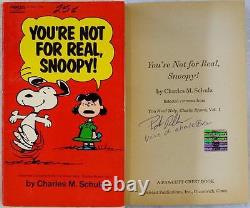 Peter Robbins Charlie Brown Signé Vous N'êtes Pas Pour De Vrai, Snoopy Livre Autographe