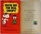 Peter Robbins Charlie Brown Signé Vous N'êtes Pas Pour De Vrai, Snoopy Livre Autographe