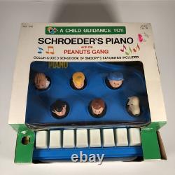 Piano de Schroeder Snoopy de la bande dessinée Peanuts vintage 1975 Charlie Brown (NE FONCTIONNE PAS)