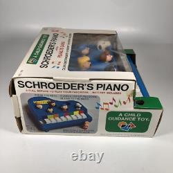Piano de Schroeder Snoopy de la bande dessinée Peanuts vintage 1975 Charlie Brown (NE FONCTIONNE PAS)