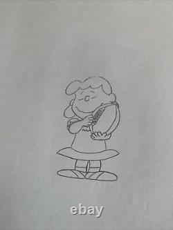 Pièces Lucy Charlie Brown Snoopy Production Animation Cel Dessin Tv Coa