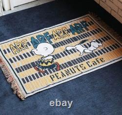Plaid en peluche Peanuts Cafe Snoopy et Charlie Brown – couverture, tapis et jeté multi-usage
