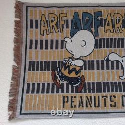 Plaid en peluche Peanuts Cafe Snoopy et Charlie Brown – couverture, tapis et jeté multi-usage