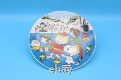 Plaque de l'année 1997 Peanuts Snoopy Charlie Brown, scène de patinage sur glace collectionnable