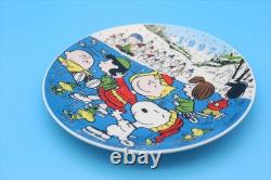 Plaque de l'année 1997 Peanuts Snoopy Charlie Brown, scène de patinage sur glace collectionnable