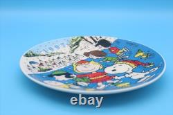 Plaque de l'année 1997 Peanuts Snoopy Charlie Brown, scène de patinage sur glace collectionnable