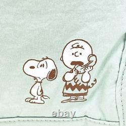 Pochette de voyage Snoopy Charlie Brown verte avec organisateur portefeuille à compartiments multiples