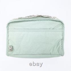 Pochette de voyage Snoopy Charlie Brown verte avec organisateur portefeuille à compartiments multiples
