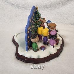 Porte-bougie Danbury Mint Peanuts Chanteurs de Noël Snoopy Arbre Charlie Brown