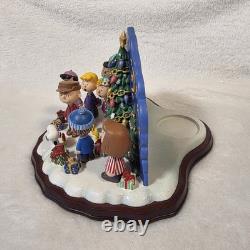 Porte-bougie Danbury Mint Peanuts Chanteurs de Noël Snoopy Arbre Charlie Brown