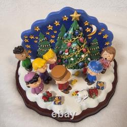 Porte-bougie Danbury Mint Peanuts Chanteurs de Noël Snoopy Arbre Charlie Brown