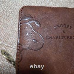 Portefeuille Bifold Snoopy Charlie Brown en Cuir PU Marron Compact et Mignon Peanuts