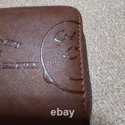Portefeuille Bifold Snoopy Charlie Brown en Cuir PU Marron Compact et Mignon Peanuts