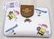 Portefeuille Zipp&eacute; D&rsquo;angle Moyen Nwt Coach X Peanuts Snoopy Charlie Brown C4899 Blanc